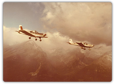 Zlín Z-42 and Z-43 above the High Tatras 