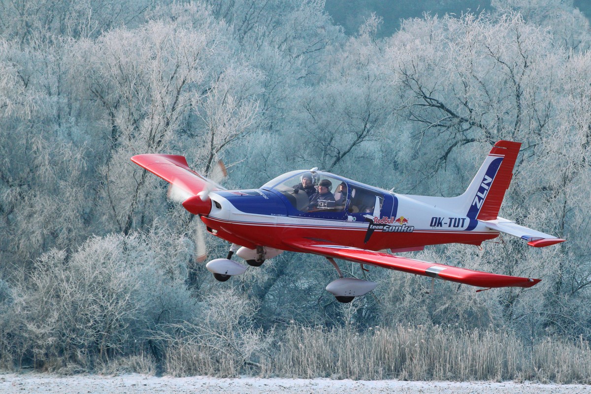 ZLIN Z 143 aircraft with mogas-burning engine